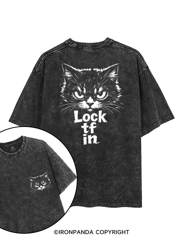 LOCK TF IN printed Gym Shirt