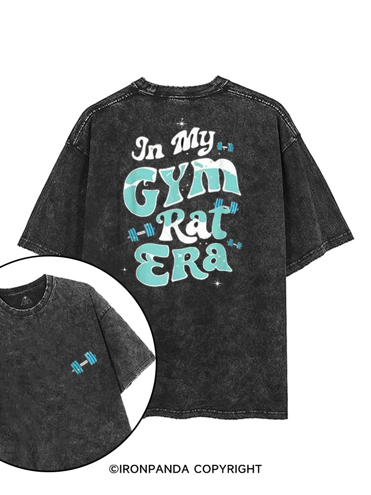 IN MY GYM RAT ERA printed Gym Shirt