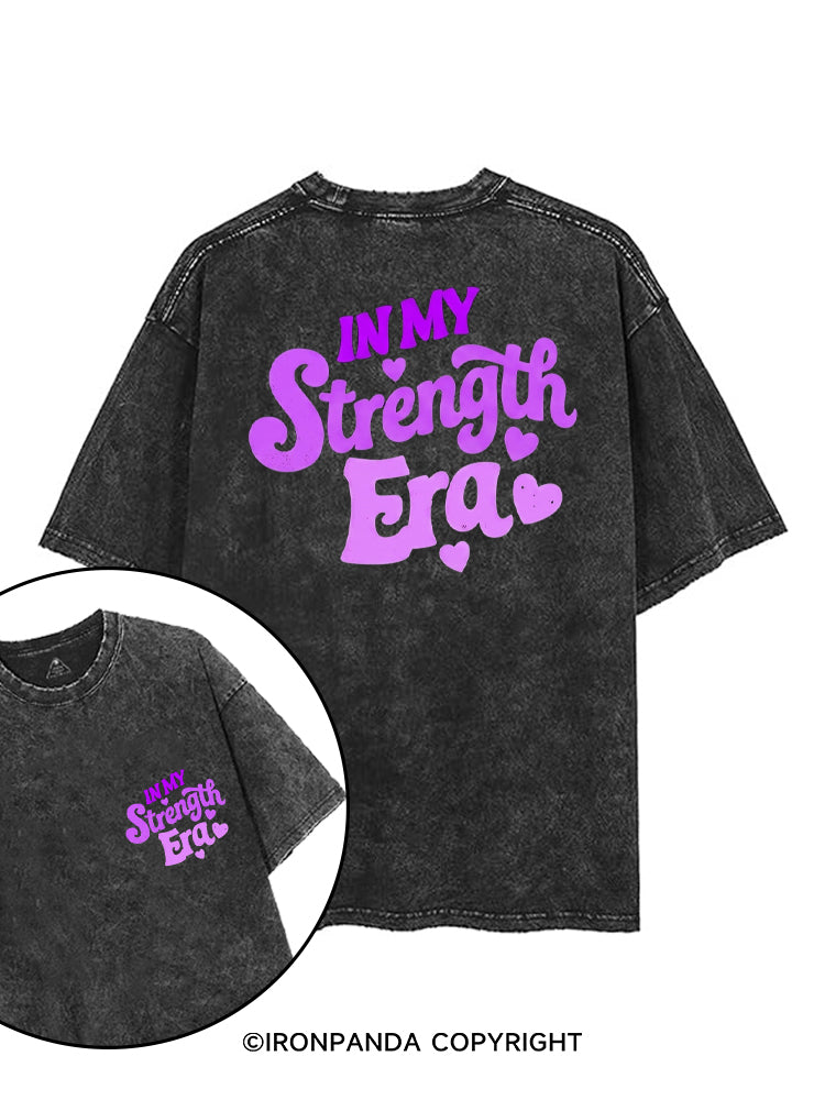 IN MY STRENGTH ERA printed Gym Shirt