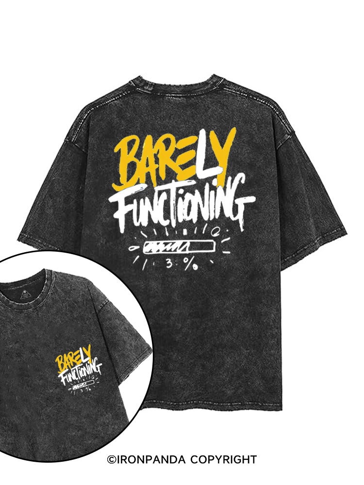 BARELY FUNCTIONING printed Gym Shirt