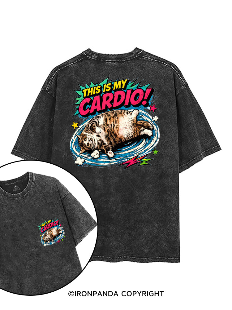 THIS IS MY CARDIO! printed Gym Shirt