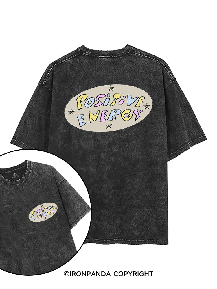 POSITIVE ENERGY printed Gym Shirt