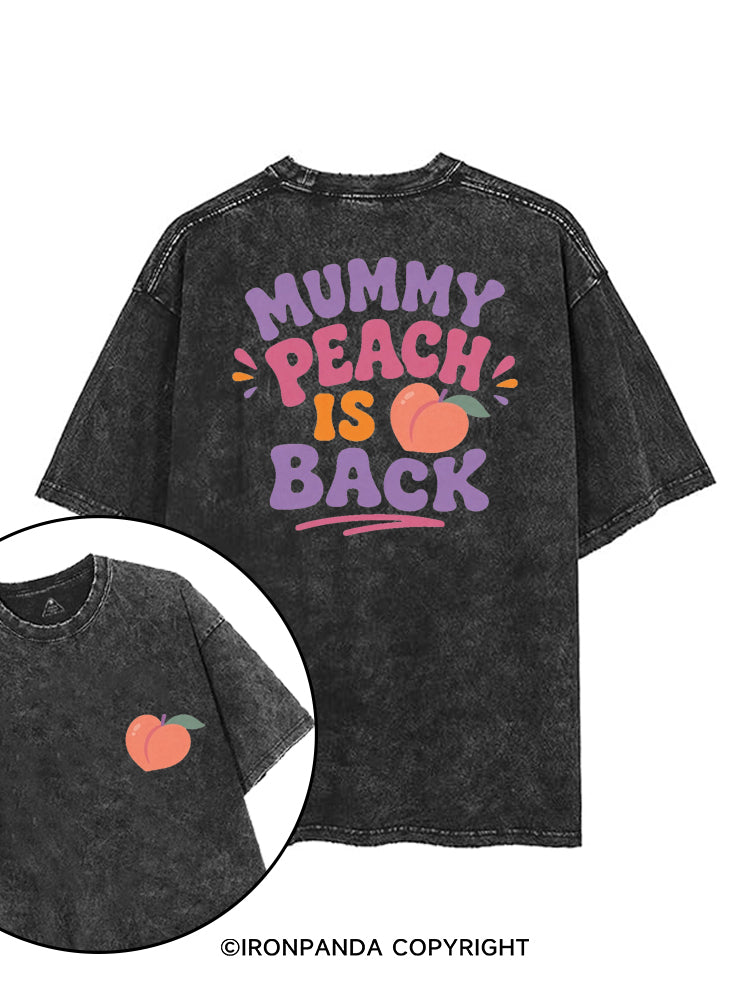 MUMMY PEACH IS BACK printed Gym Shirt