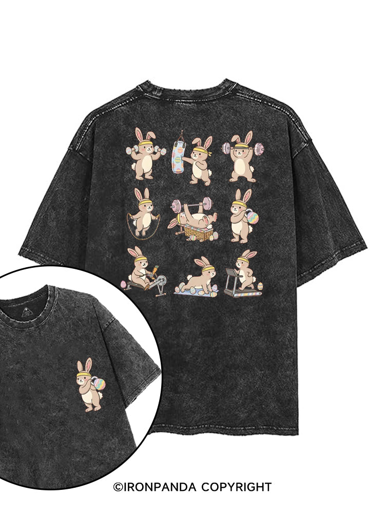 GYM BUNNY EASTER printed Gym Shirt