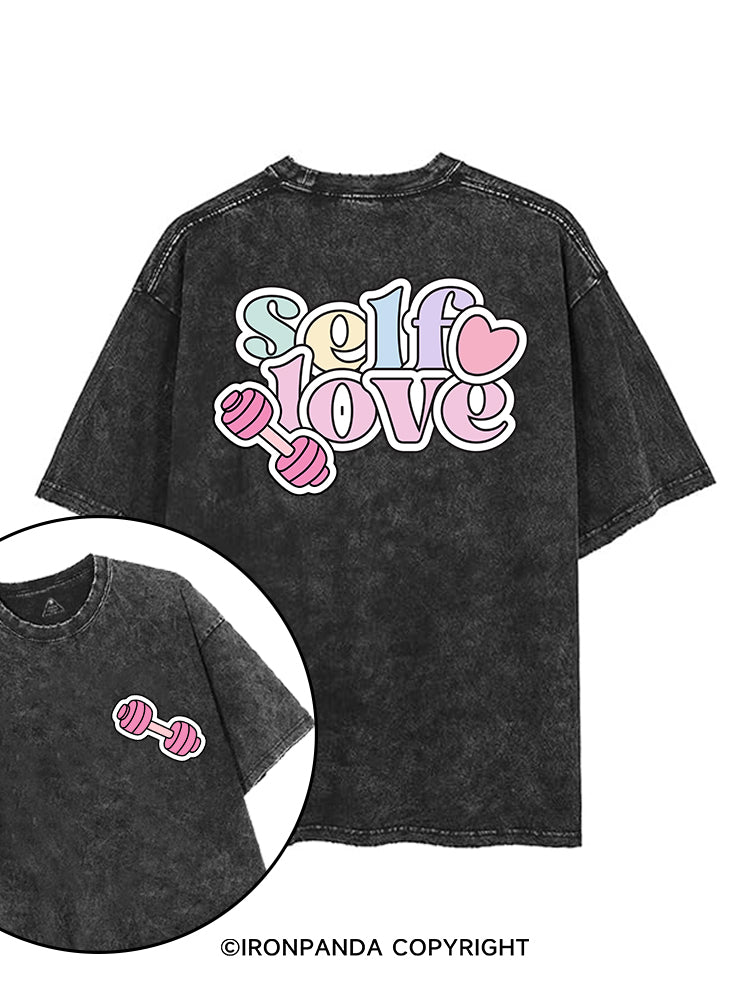 SELF LOVE GYM printed Gym Shirt