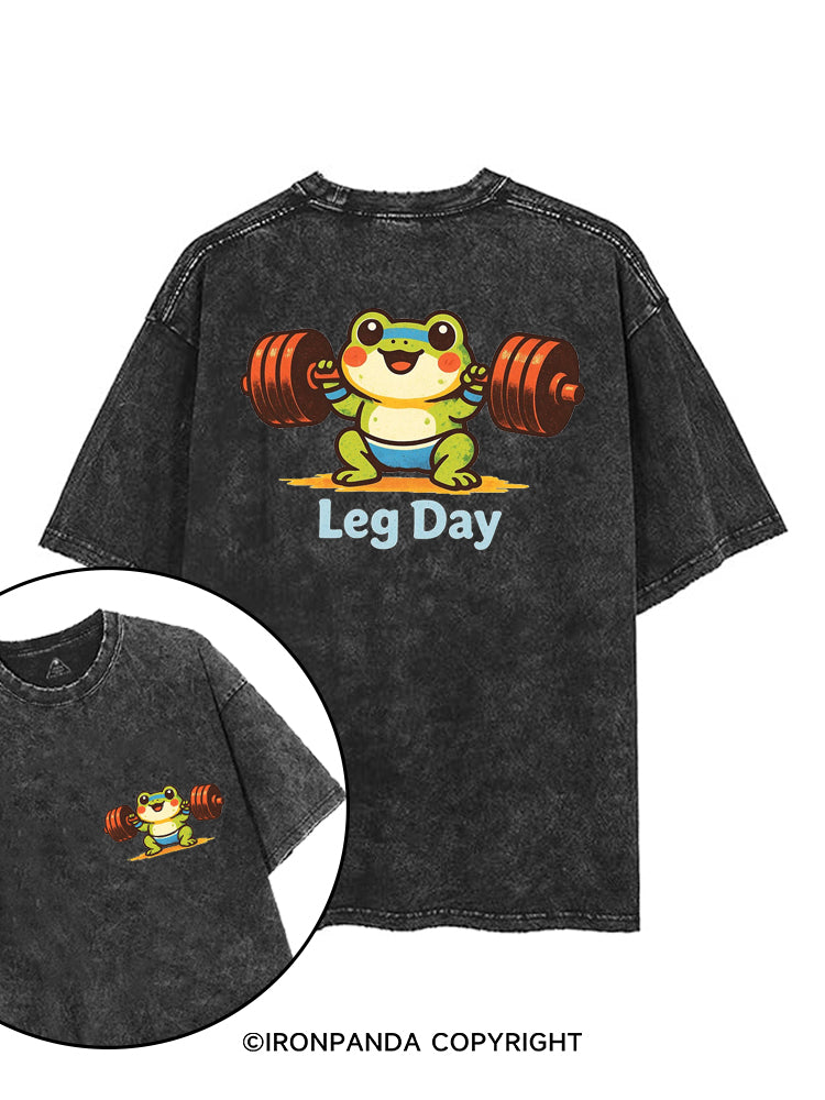 LEG DAY printed Gym Shirt