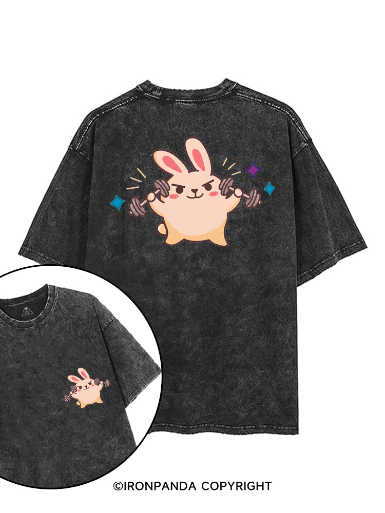 DON’T MESS WITH THE BUNNY printed Gym Shirt