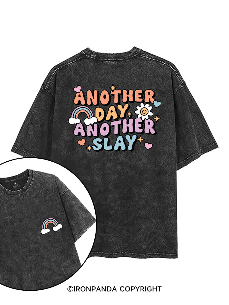 ANOTHER DAY, ANOTHER SLAY printed Gym Shirt
