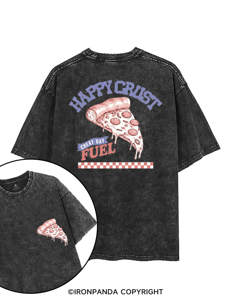 HAPPY CRUST CHEAT DAY FUEL printed Gym Shirt