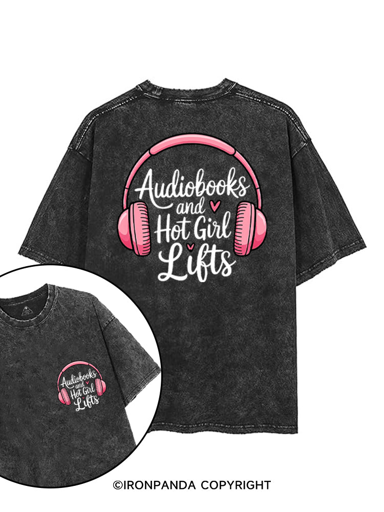 AUDIOBOOKS AND HOT GIRL LIFTS printed Gym Shirt