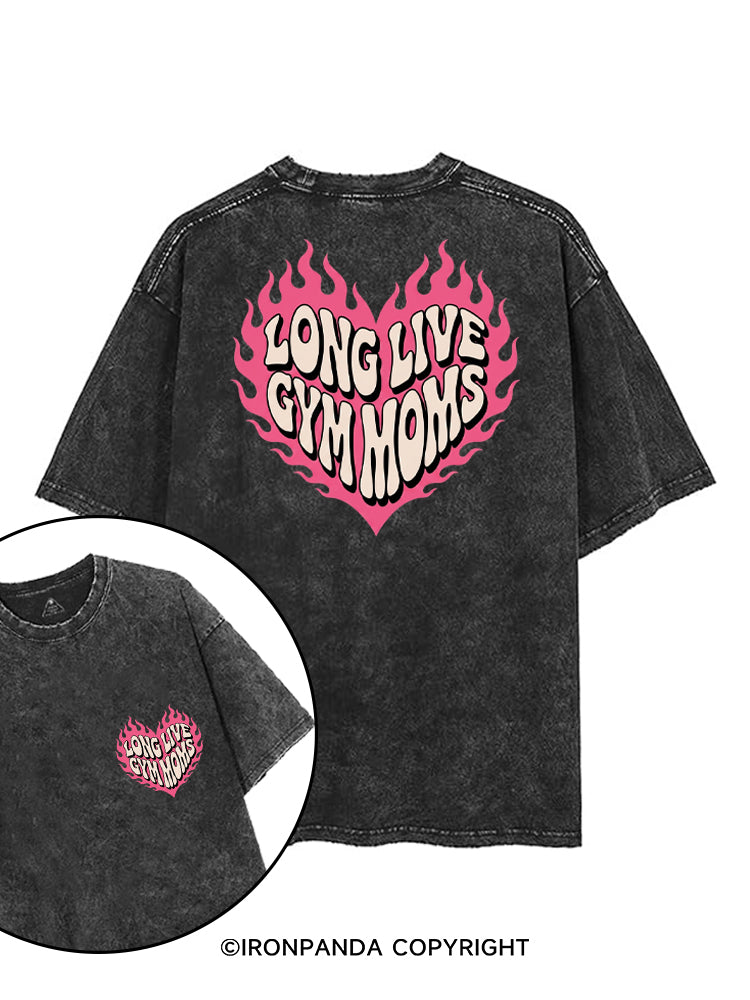 LONG LIVE GYM MOMS printed Gym Shirt