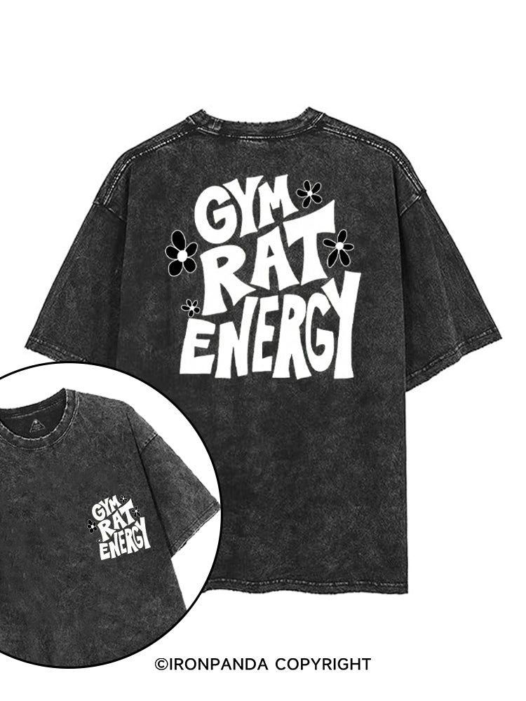 GYM RAT ENERGY printed Gym Shirt