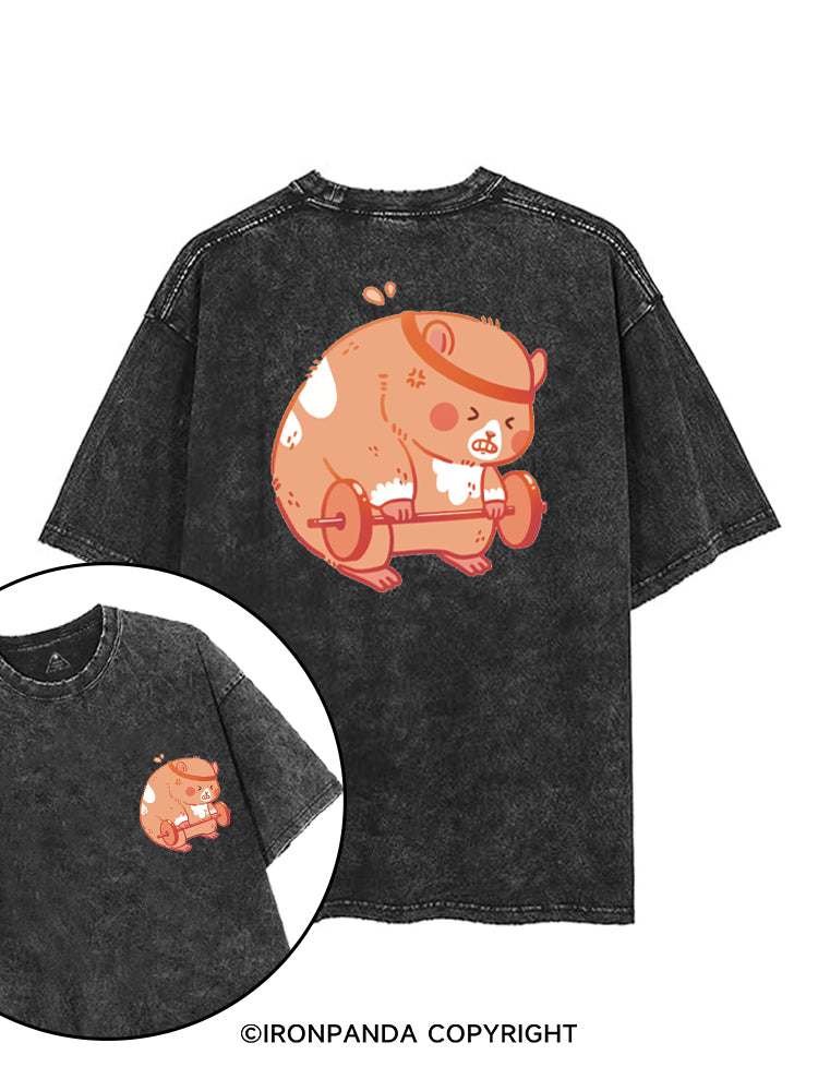 BUFF MUFFIN HAMSTER printed Gym Shirt