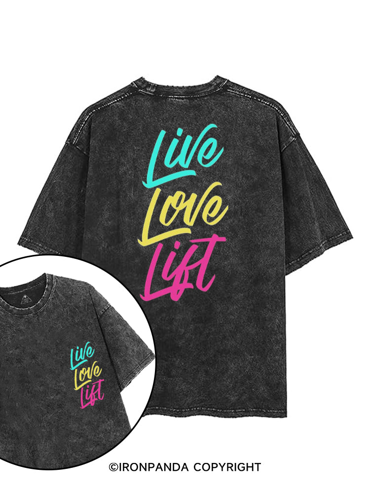 LIVE LOVE LIFT printed Gym Shirt