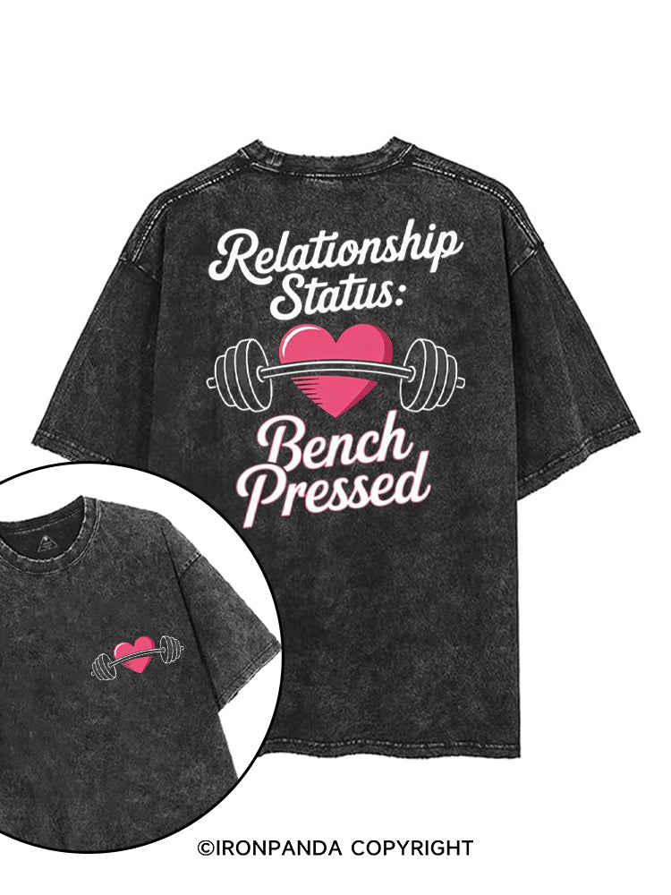 RELATIONSHIP STATUS BENCH PRESSED printed Gym Shirt