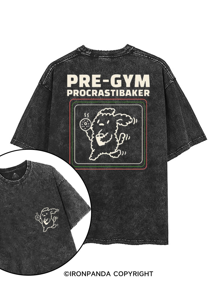 PRE-GYM PROCRASTIBAKER printed Gym Shirt