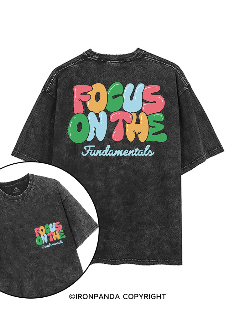 FOCUS ON THE FUNDAMENTALS printed Gym Shirt