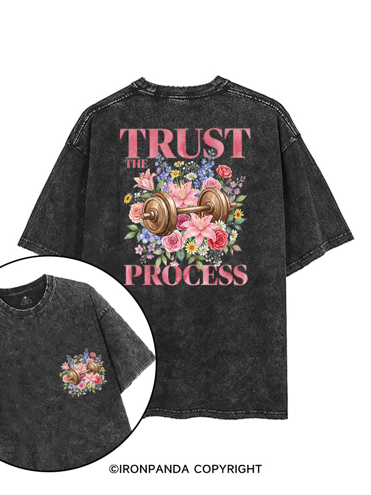 TRUST THE PROCESS printed Gym Shirt