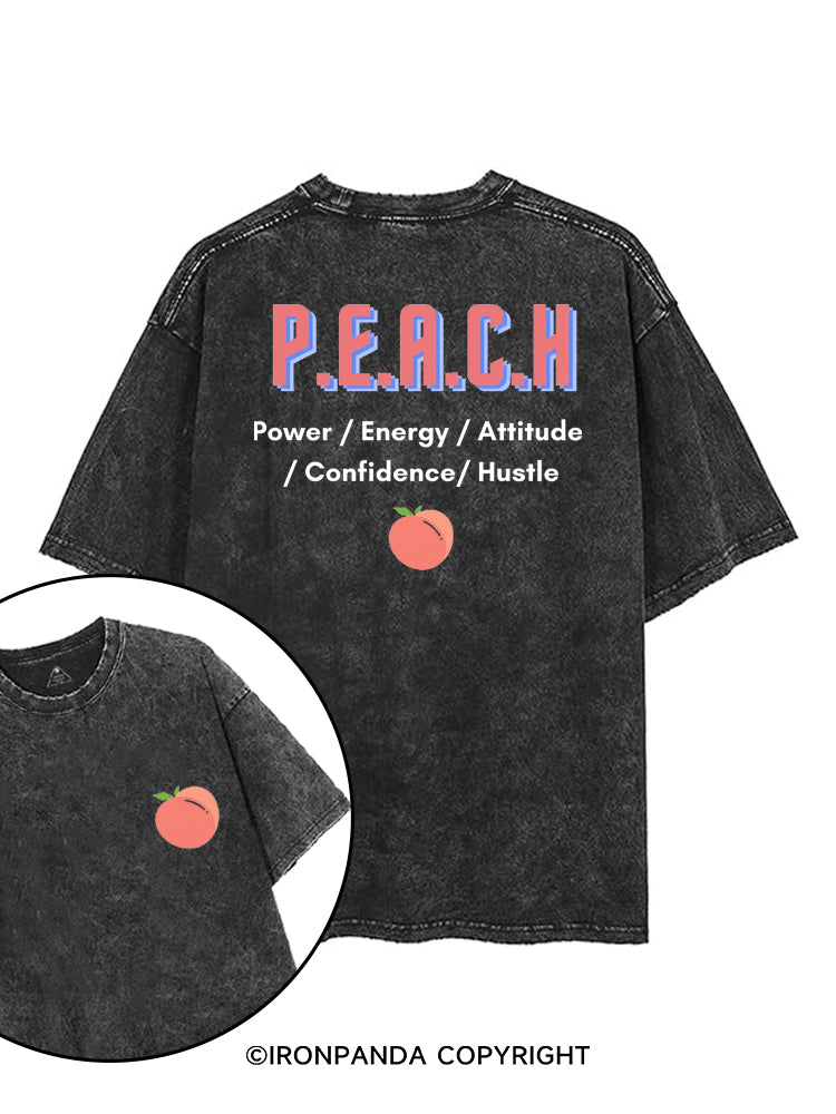 P.E.A.C.H printed Gym Shirt