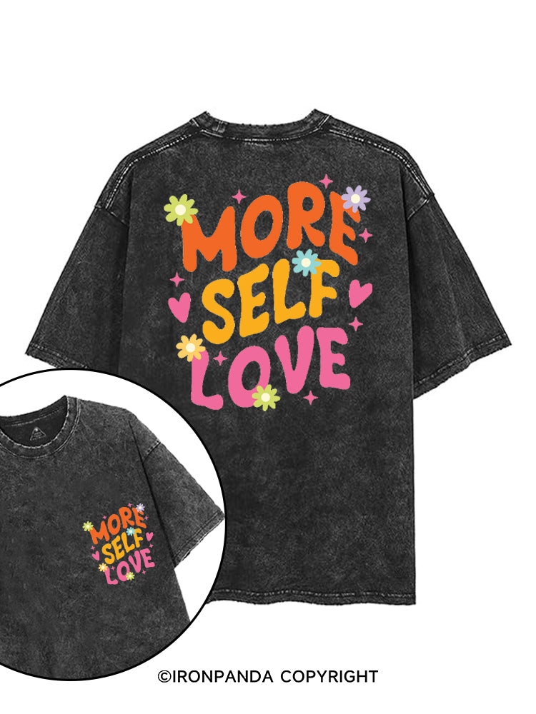 MORE SELF LOVE printed Gym Shirt
