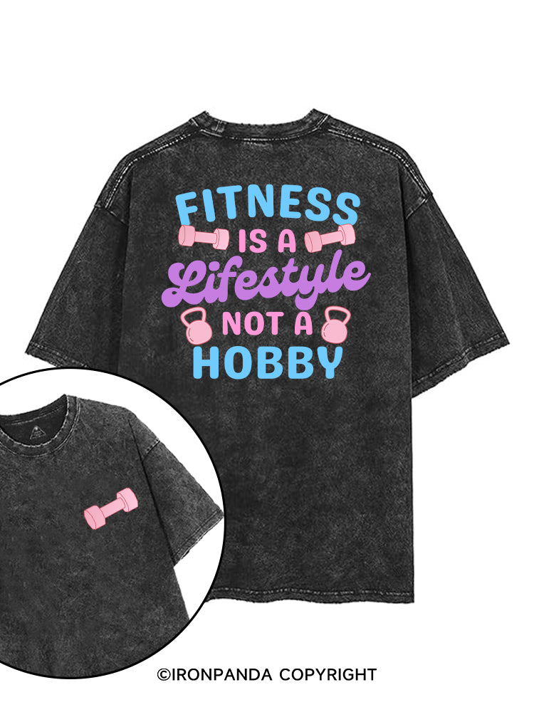FITNESS IS A LIFESTYLE NOT A HOBBY printed Gym Shirt
