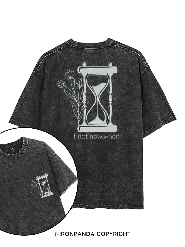IF NOT NOW, WHEN? printed Gym Shirt