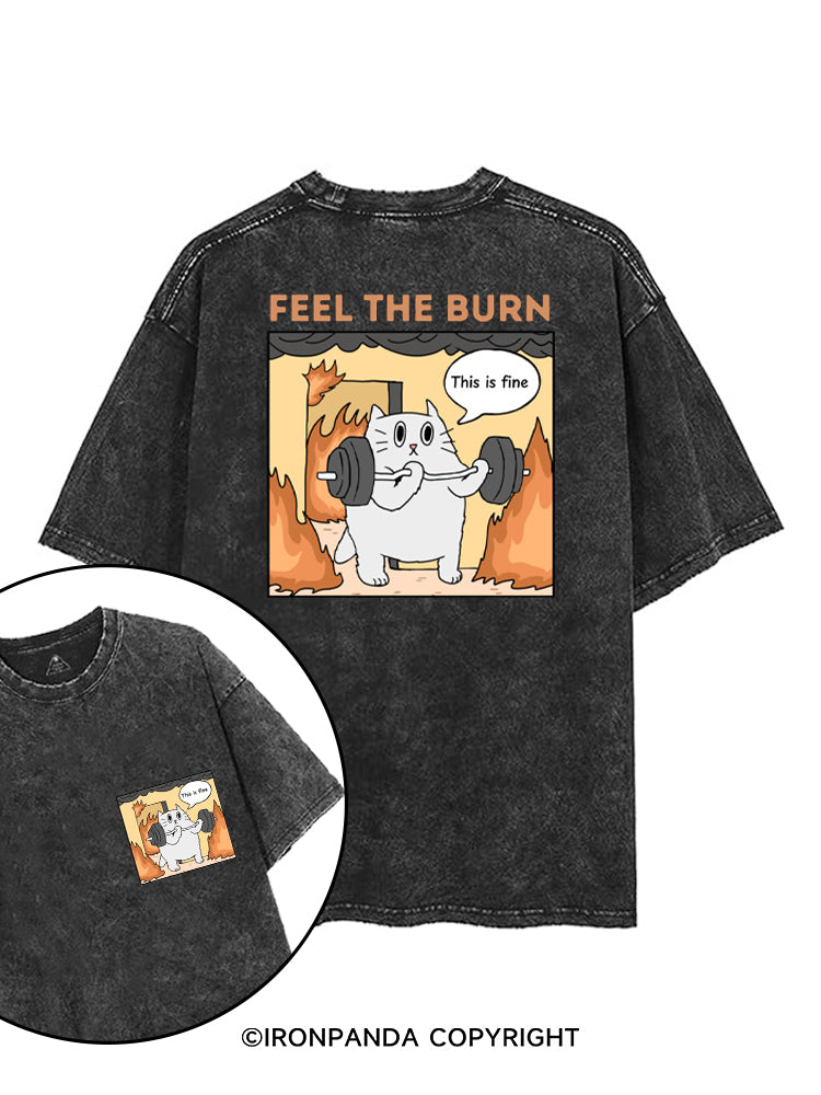 FEEL THE BURN printed Gym Shirt
