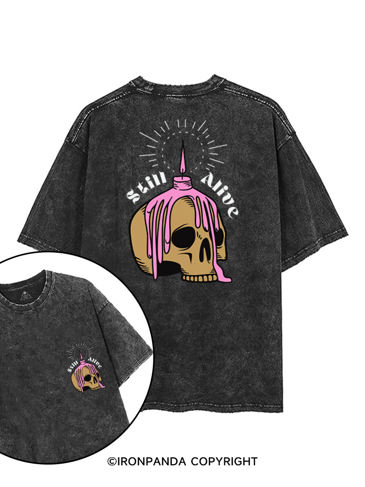 STILL ALIVE printed Gym Shirt