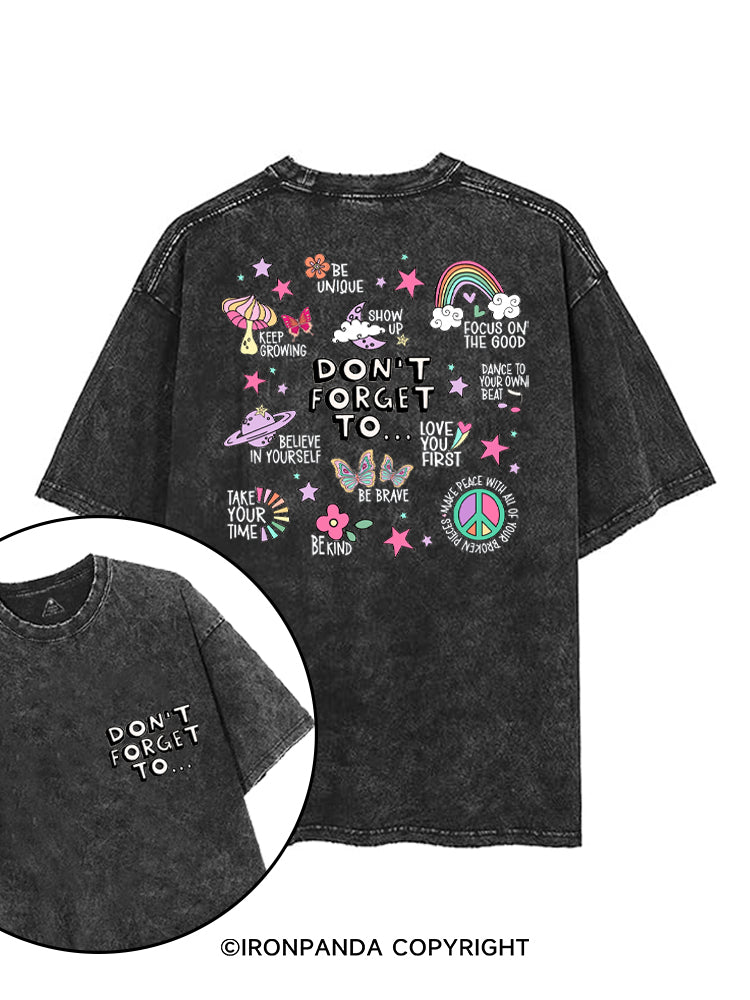 DON'T FORGET TO... printed Gym Shirt