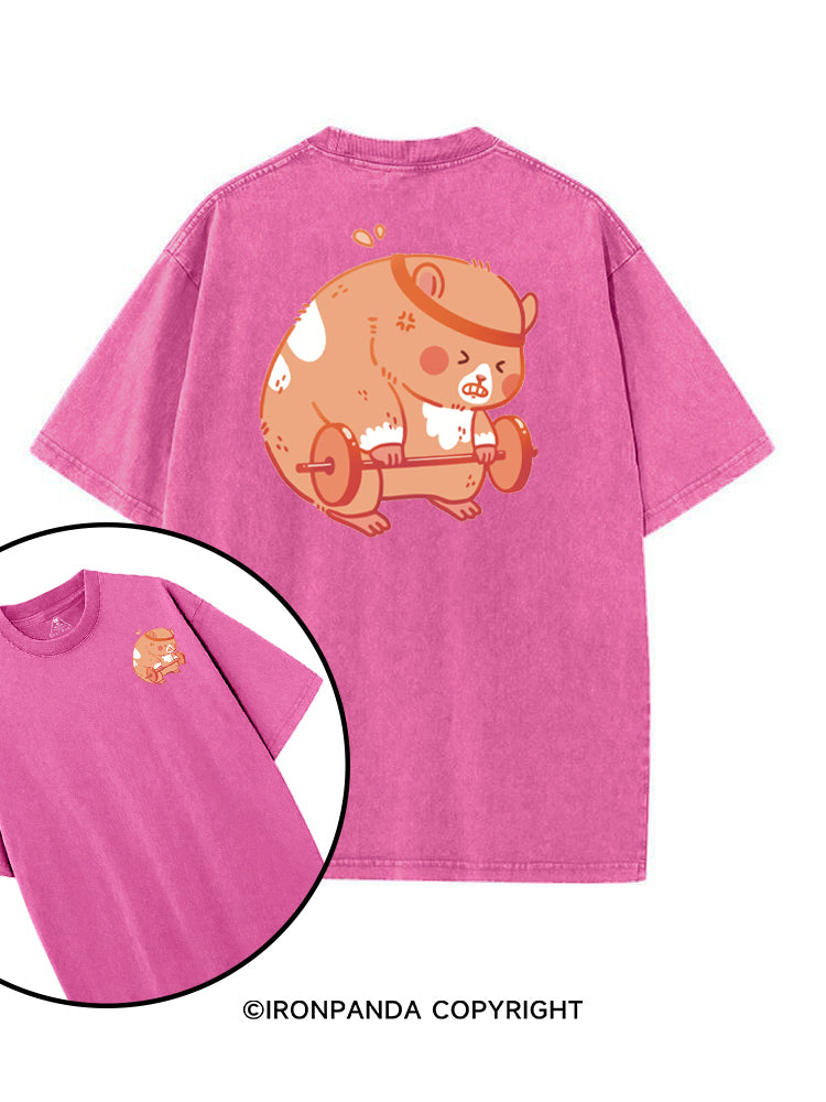 BUFF MUFFIN HAMSTER printed Gym Shirt