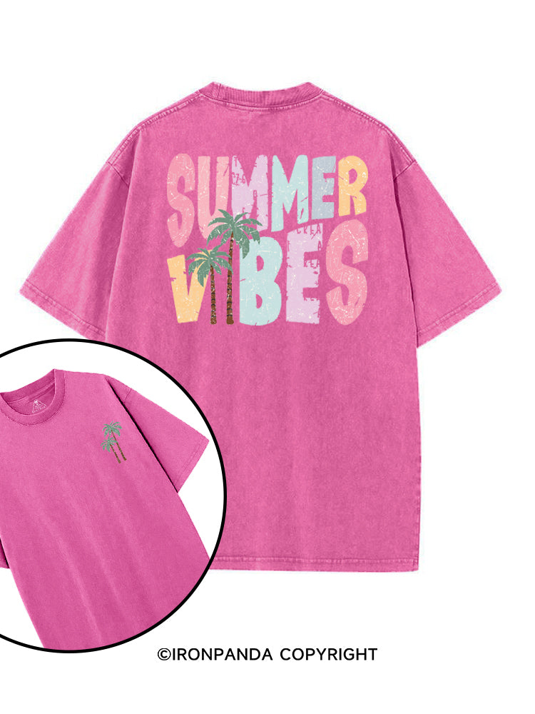 SUMMER VIBES printed Gym Shirt