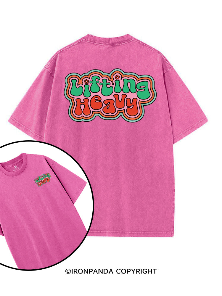 LIFTING HEAVY printed Gym Shirt