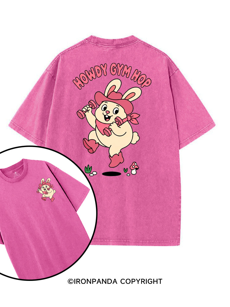 HOWDY GYM HOP printed Gym Shirt