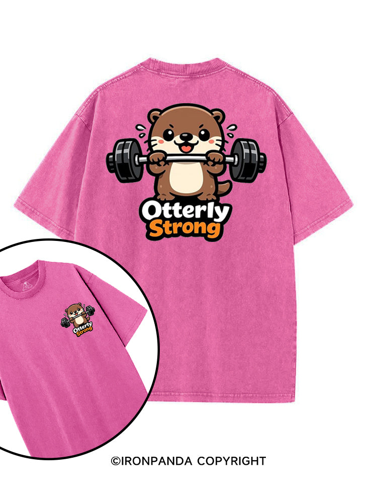 OTTERLY STRONG printed Gym Shirt