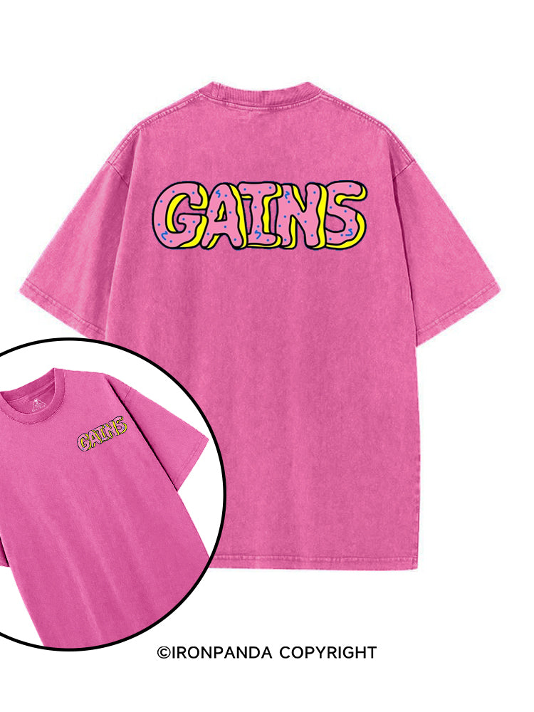 GAINS DONUT printed Gym Shirt