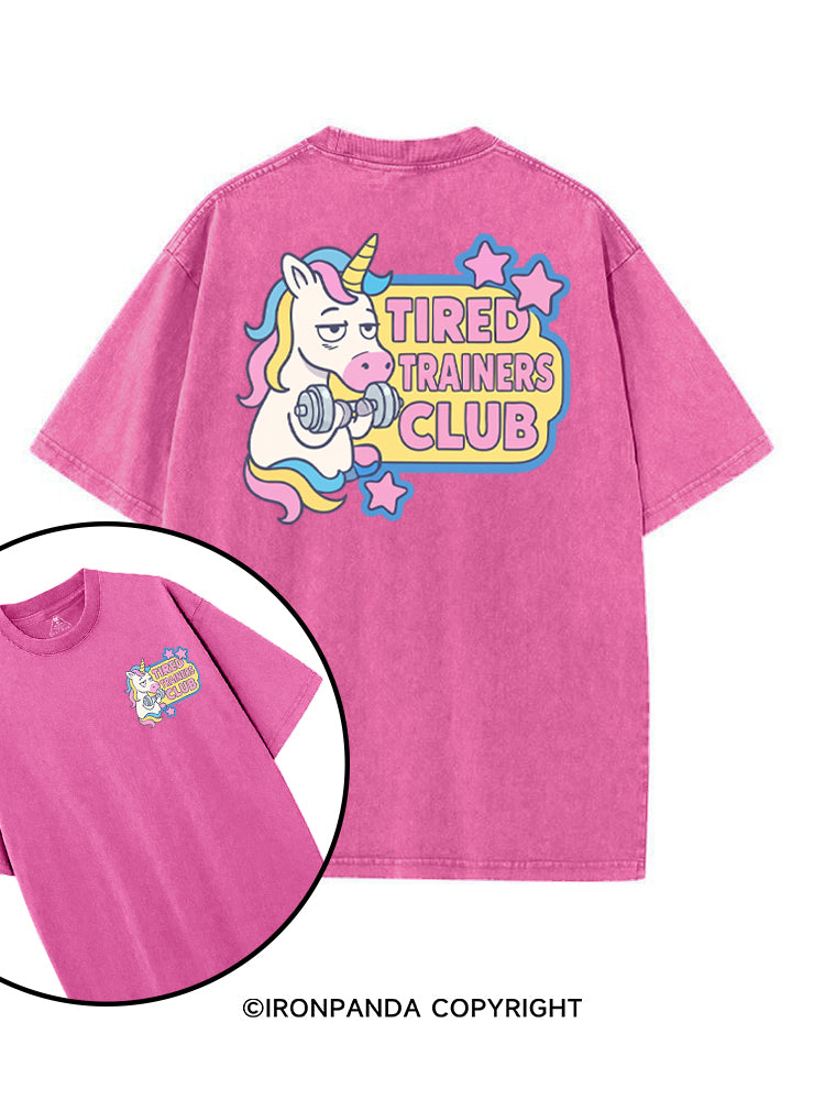 TIRED TRAINERS CLUB printed Gym Shirt