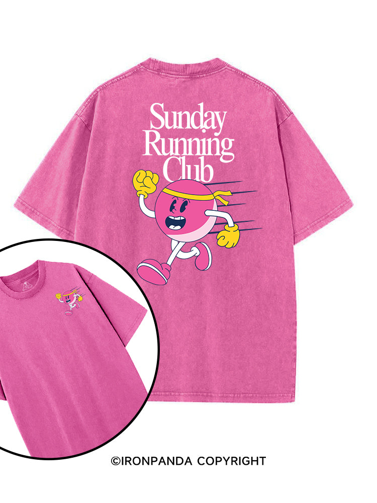 SUNDAY RUNNING CLUB printed Gym Shirt