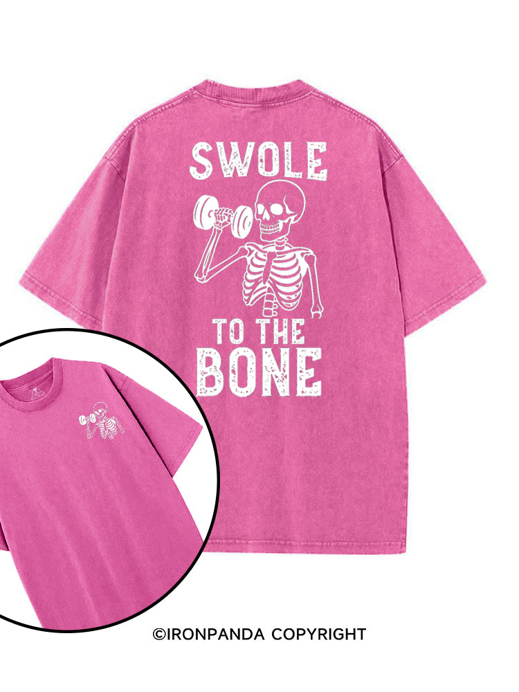 SWOLE TO THE BONE printed Gym Shirt