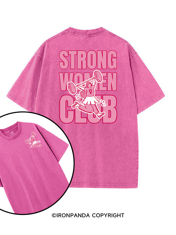 STRONG WOMEN CLUB printed Gym Shirt