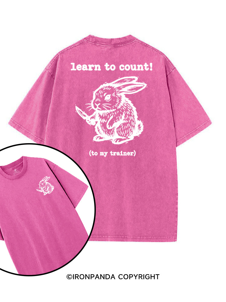 LEARN TO COUNT! (TO MY TRAINER) printed Gym Shirt