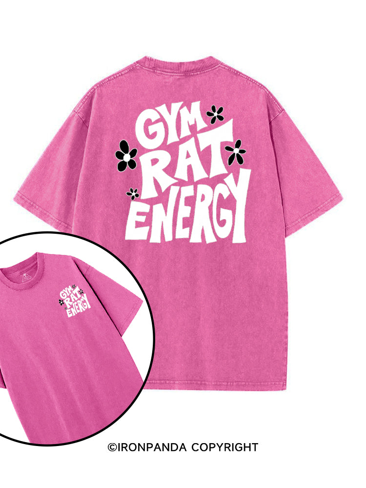 GYM RAT ENERGY printed Gym Shirt