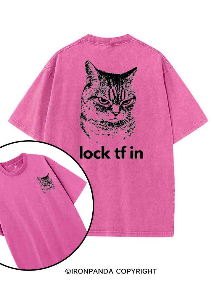 LOCK TF IN printed Gym Shirt