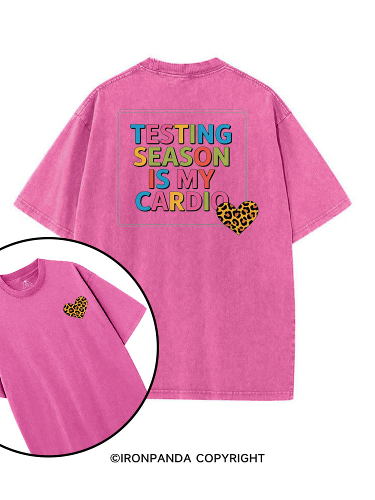 TESTING SEASON IS MY CARDIO printed Gym Shirt