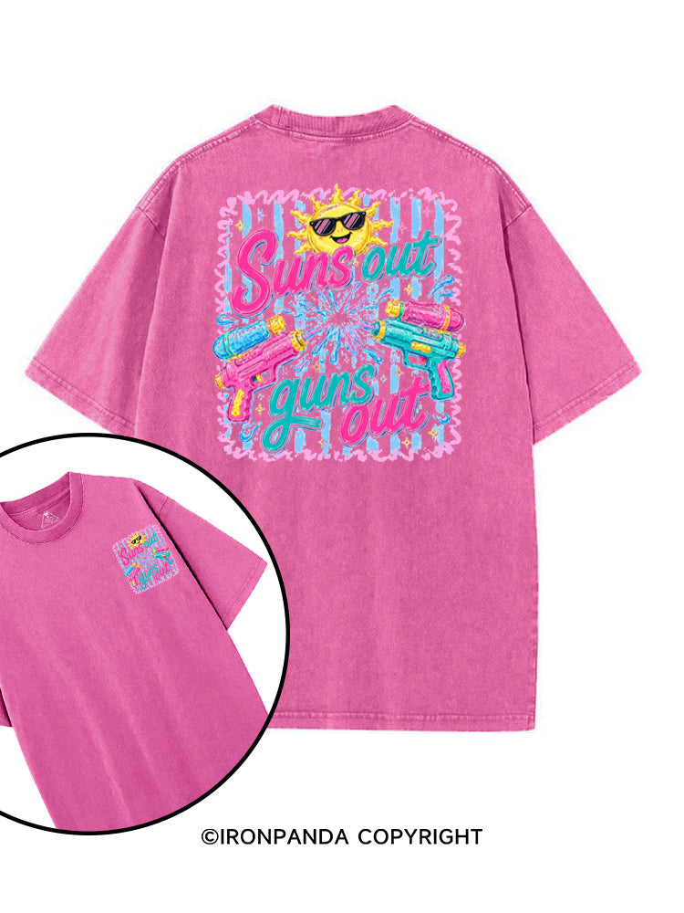 SUNS OUT GUNS OUT printed Gym Shirt