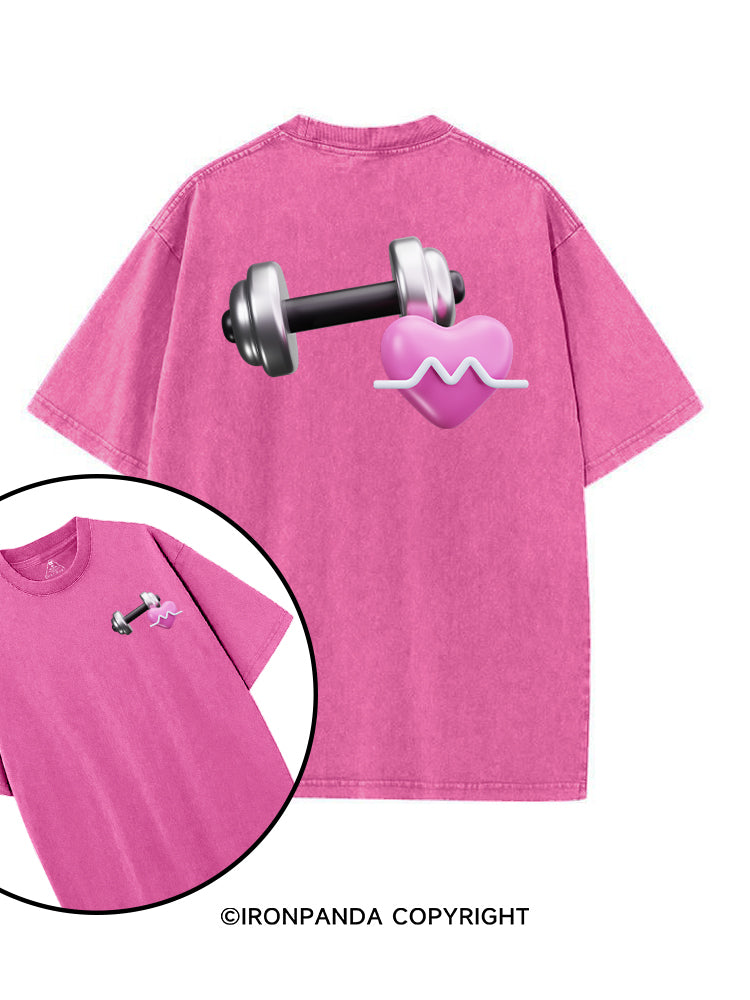 IRON HEARTBEAT printed Gym Shirt