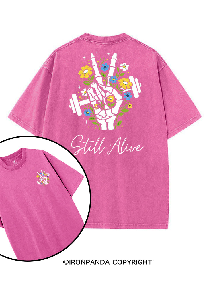 STILL ALIVE printed Gym Shirt
