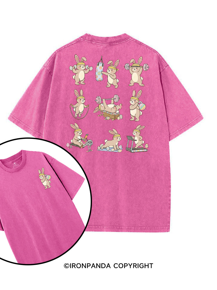 GYM BUNNY EASTER printed Gym Shirt
