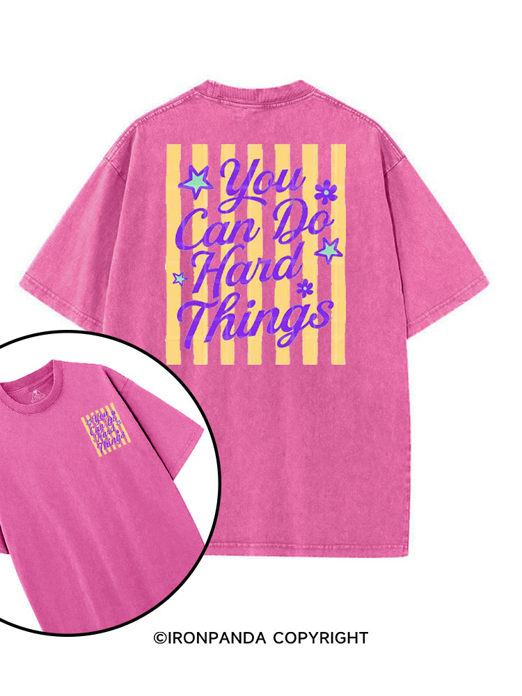 YOU CAN DO HARD THINGS printed Gym Shirt