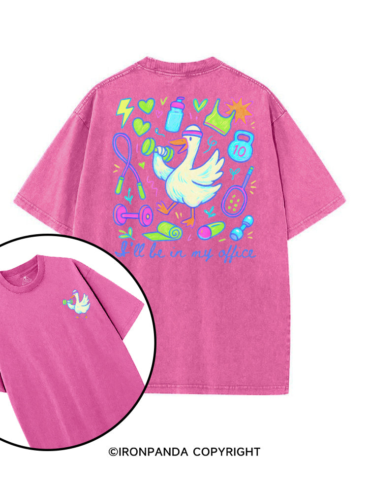 I'LL BE IN MY OFFICE printed Gym Shirt