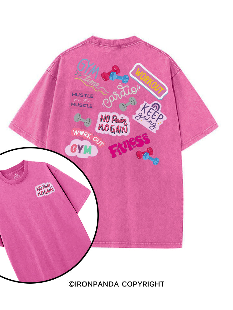 Colorful Fitness printed Gym Shirt